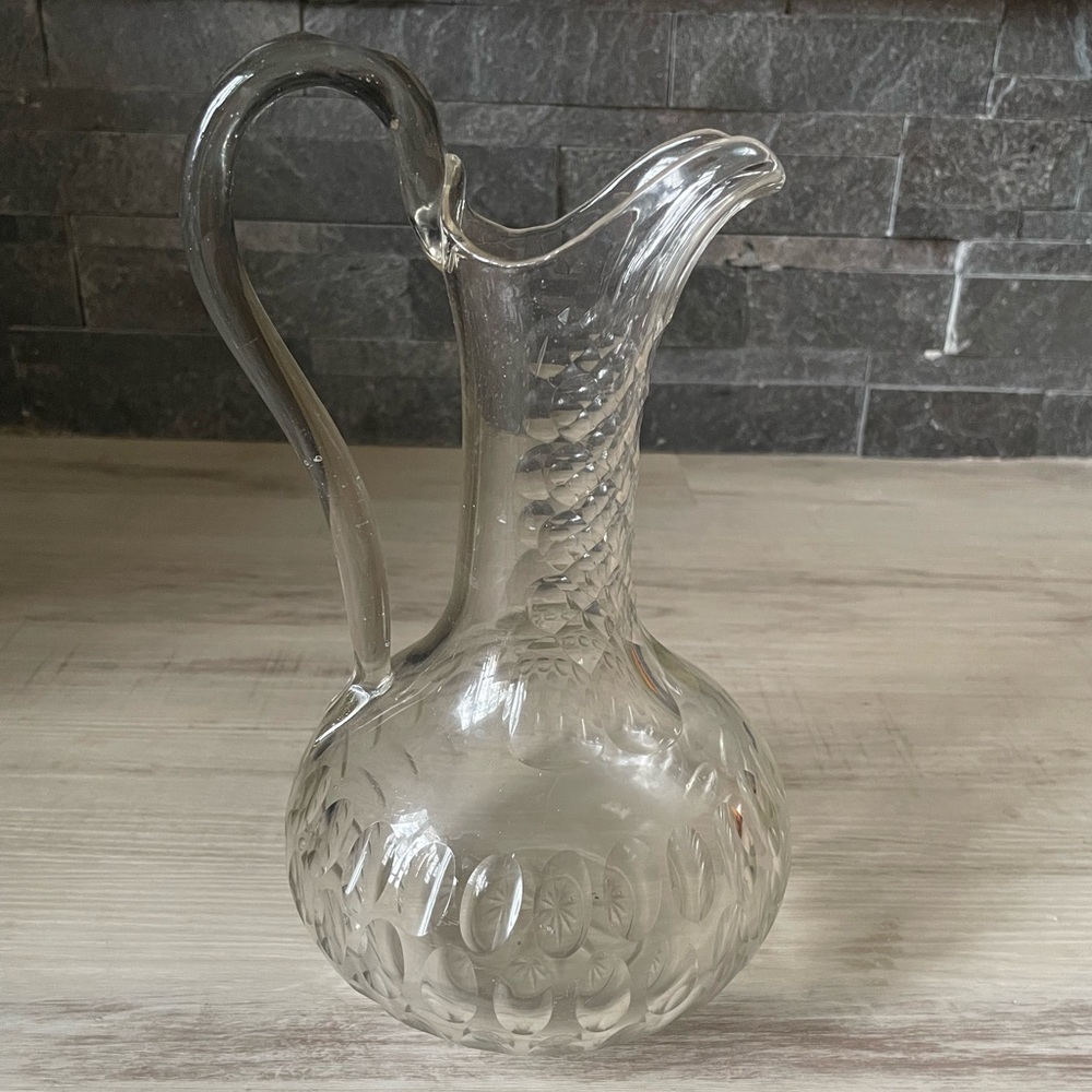Vintage Manganese Glass Pitcher